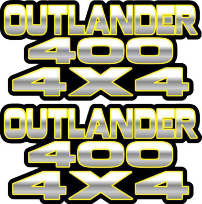 Outlander 400 4x4 Yellow Gas Tank Graphics Sticker Decal