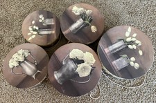 HAT BOXES CRISTIN ATRIA VINTAGE SET of 5 Nesting Storage Largest 16 SMALLEST 12