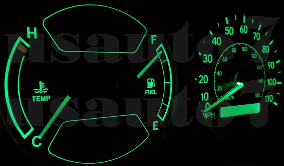 NEW Dash Cluster Gauge GREEN LED LIGHTS KIT Fit 98-02 Toyota Corolla Chevy Prizm Foto 3 de 4