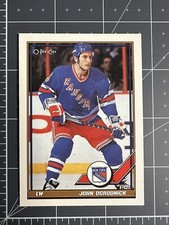1991 O-Pee-Chee John Ogrodnick #365 New York Rangers Hockey Card