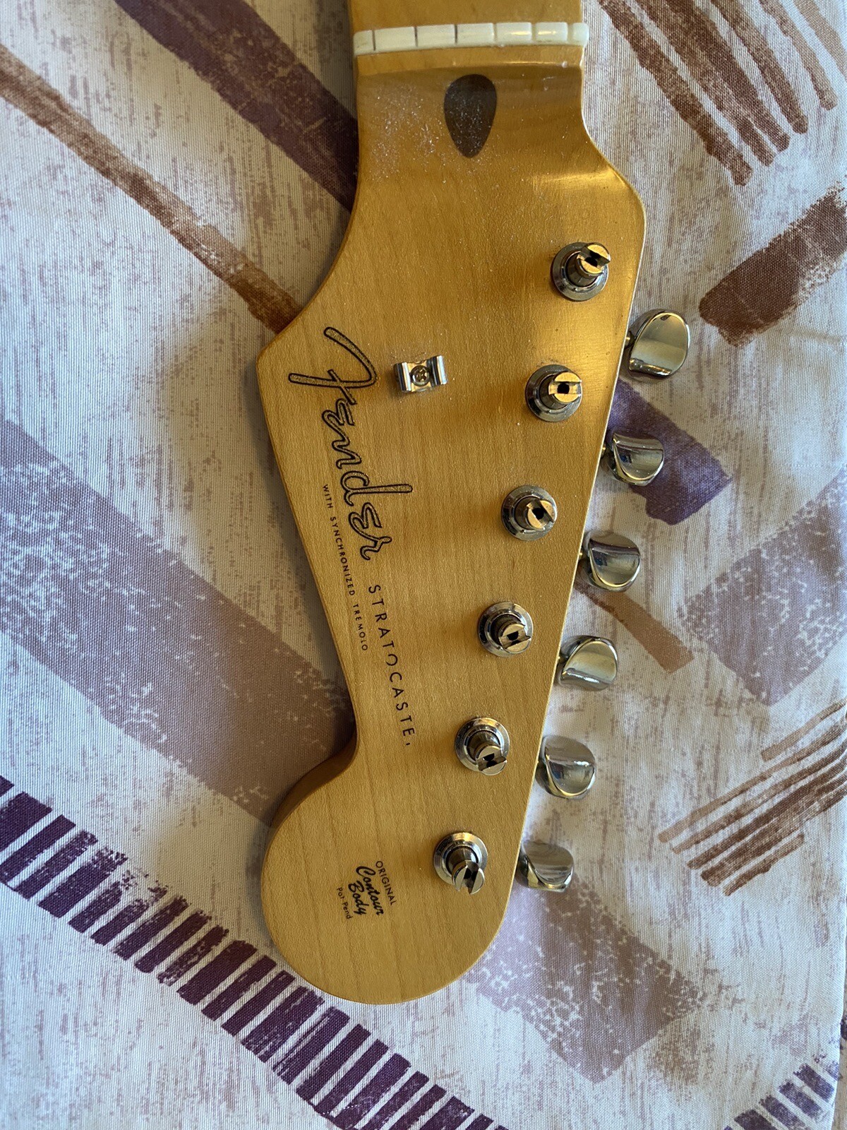 Allparts Licensed Fender Stratocaster Neck With Fender Decals eBay