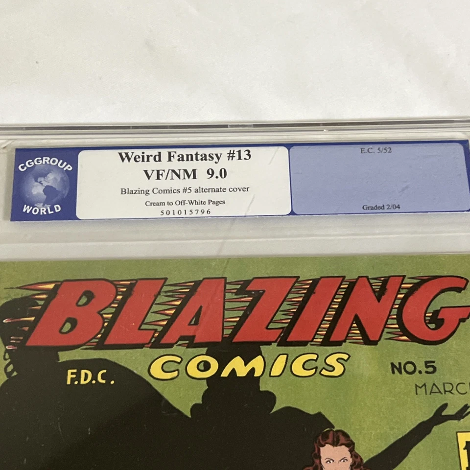 Blazing Comics #5  March 1945. PGX  CGG Hardcover VF/NM 9.0  Weird Fantasy #13 - Image 4 of 4