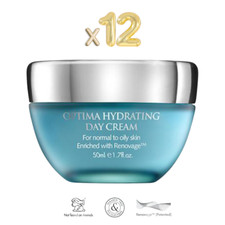 12 x Optima Hydrating Day Cream  Normal to OiLY Skin by AQUA Dead Sea Minerals