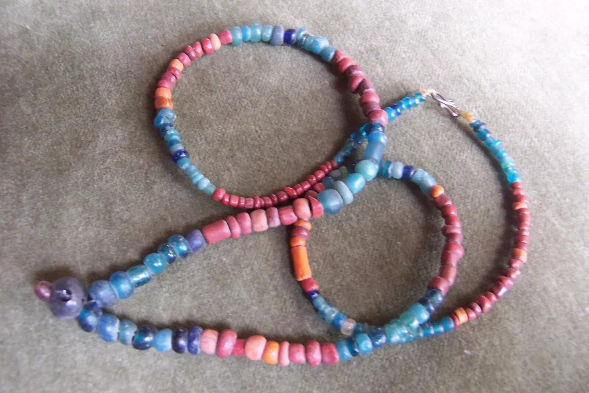 INDO PACIFIC beads-1500-2000 years old -20 inches-Java to Cambodia