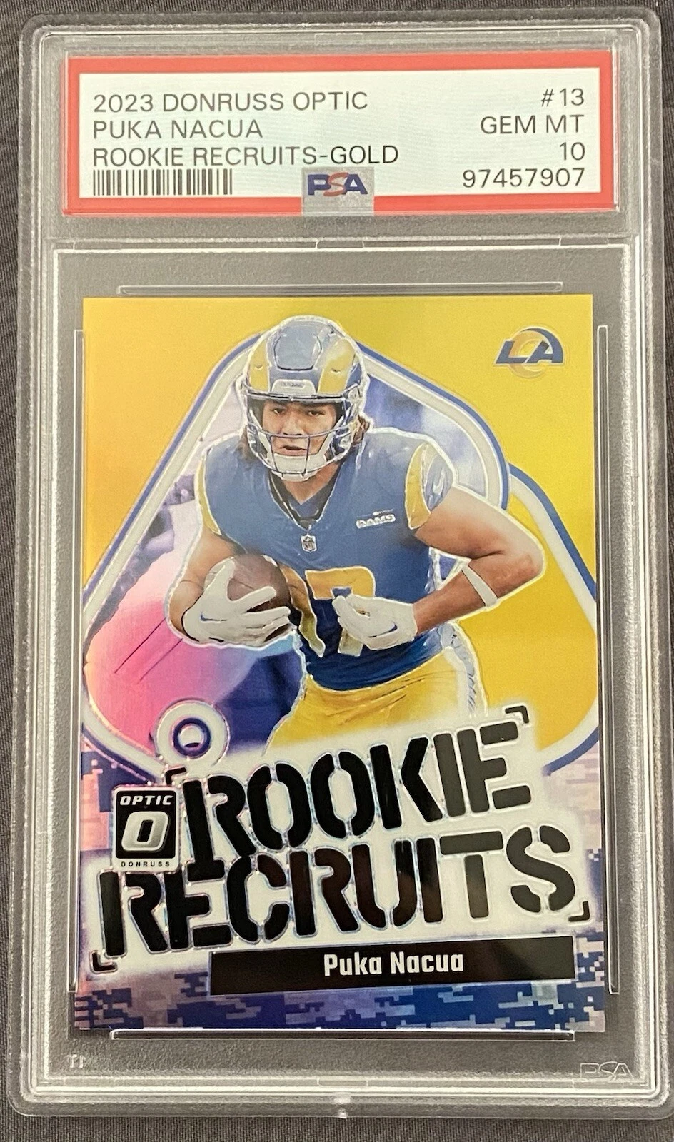Puka Nacua Panini Donruss Optic Rookie Recruits #13 Gold