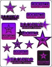 Rockstar pink purple black sticker pack cool decal vinyl
