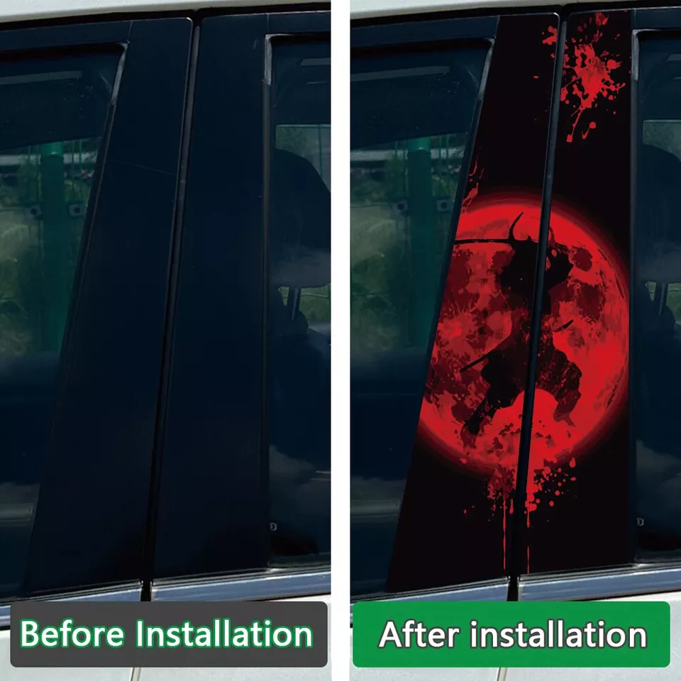 Pegatina de estilo de modificación de poste de puerta de coche JDM Samurai 2 piezas para Toyota Honda Foto 3 de 4