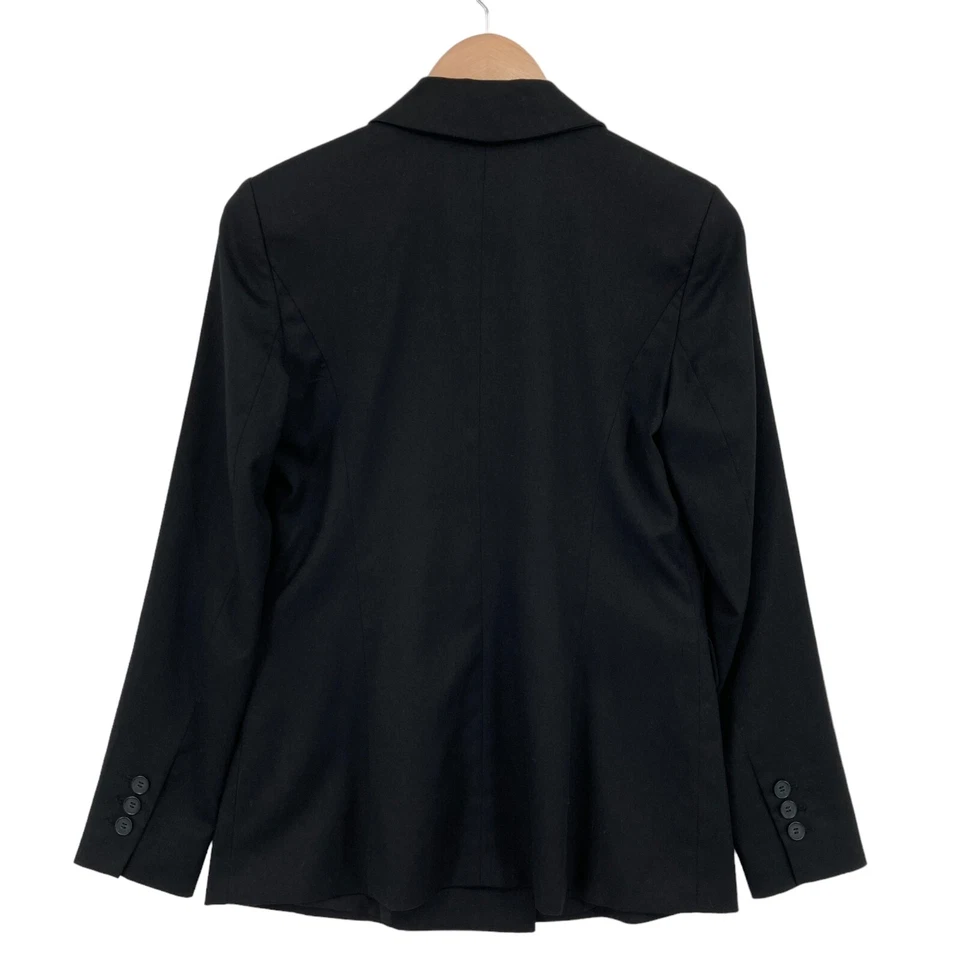 Chaqueta Blazer Halógena Mujer XS Negra Manga Larga Cuello Muesca Doble Pecho Foto 2 de 4
