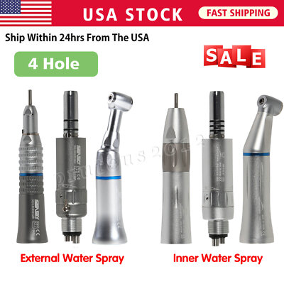USA Dental Low Speed Handpiece Contra Straight Motor 4 Hole Inner/External