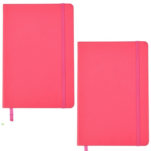 Classic A5 Notebook Hardback Cover & Ribbon Marker with Elastic Closure Diary - Picture 48 of 49