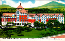 Vintage Postcard Hotel Roanoke Virginia Historic Air Conditioned Resort