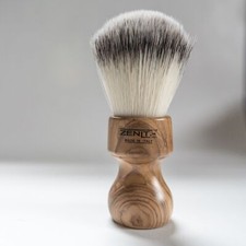 Zenith Olive Wood Synthetic Shave Brush. 27.5 mm. Made in Italy. S5