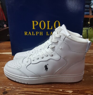 ''POLO RALPH LAUREN'' nr.43 HERREN SNEAKERS ''BASKET Typ Linie'' Farbe WHITE/BLK