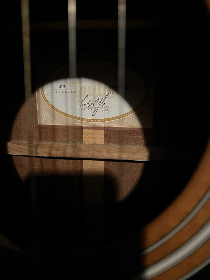 Taylor 312 Acoustic Guitar - Image 4 of 4