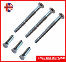 4mm External Patio UPVC Door Handle Connecting 2 Screws Sleeve Carriage Chrome