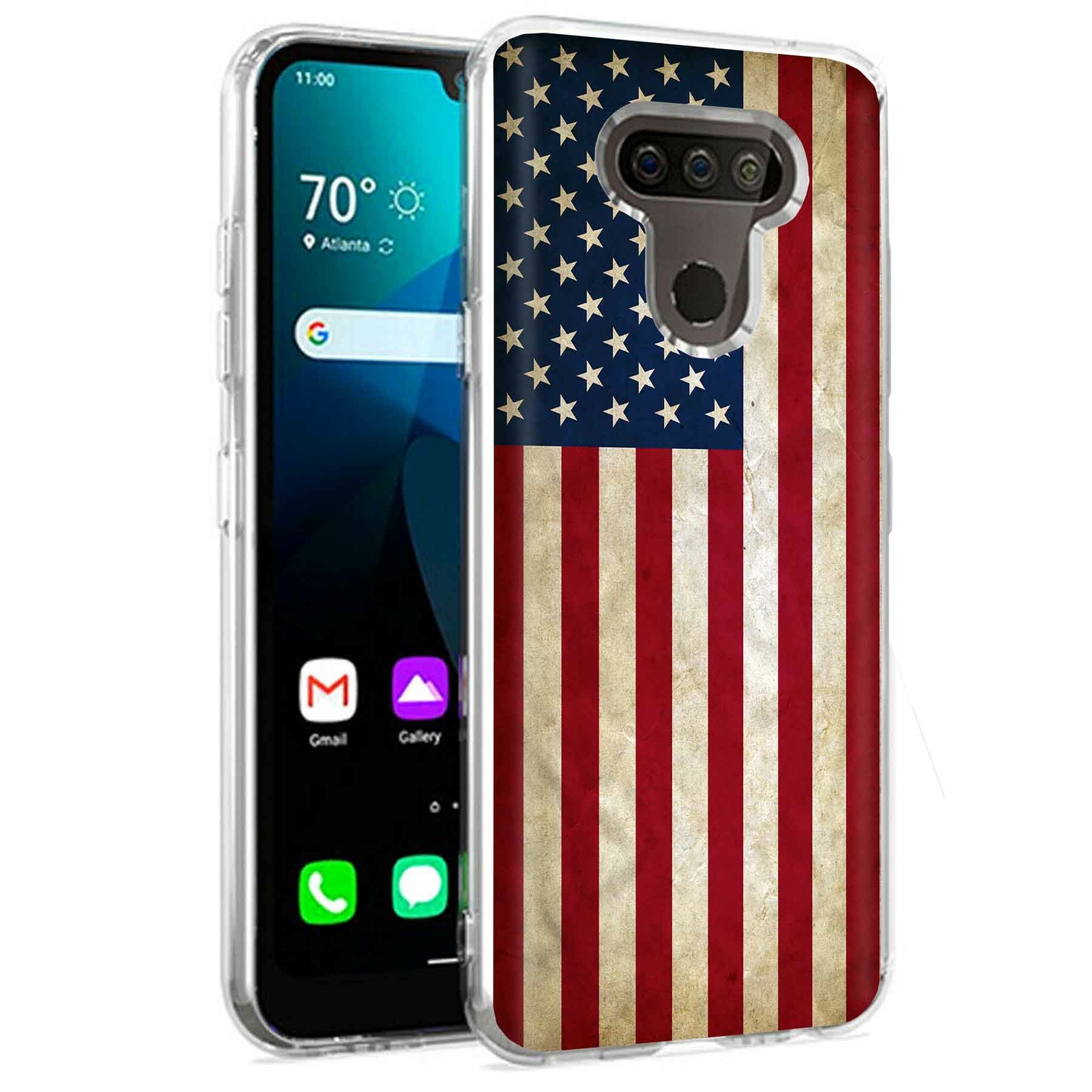 Phone Case for LG Harmony 4,Xpression Plus 3,K40S, US American Flag Print