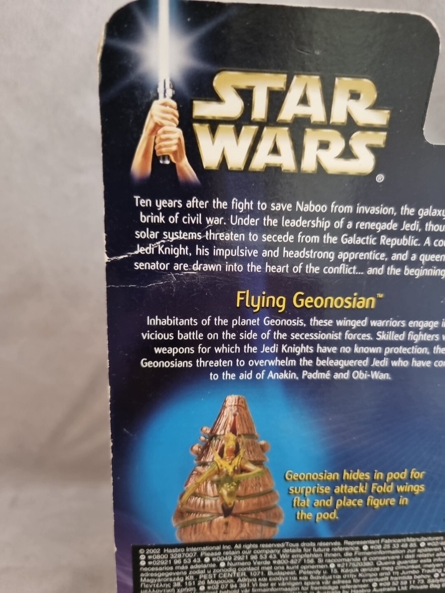Star Wars Episode 2 Flying Geonosian Action Figure With Sonic Blaster & Attack Pod