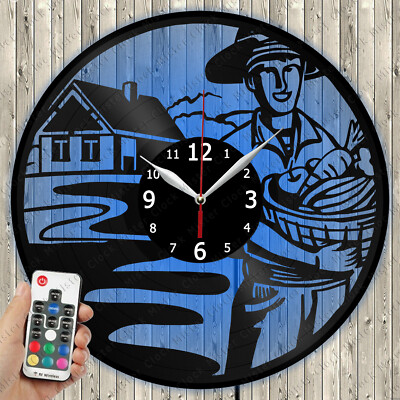 LED Clock Dacha LED Light Vinyl Record Wall Clock LED Wall Clock 1617
