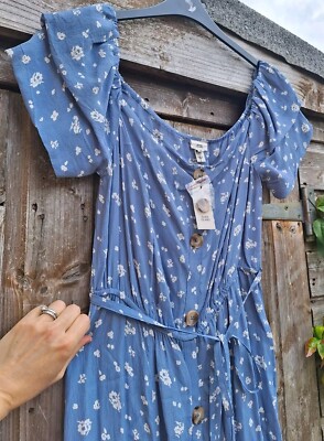 blue bardot dress river island Law of Attraction main image 1