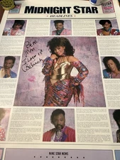 Vintage Midnight Star Band Promo Poster SIGNED 32x24”