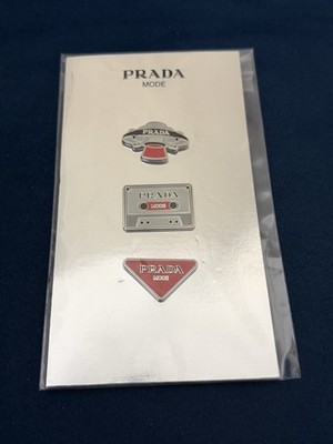 PRADA Mode NYC 2026 Enamel Pin Set of 3 New Sealed Box Limited Edition