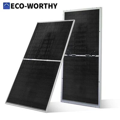 ECO-WORTHY 195W N-Type 18BB Bifacial Solar Panels 25% High Conversion for RV