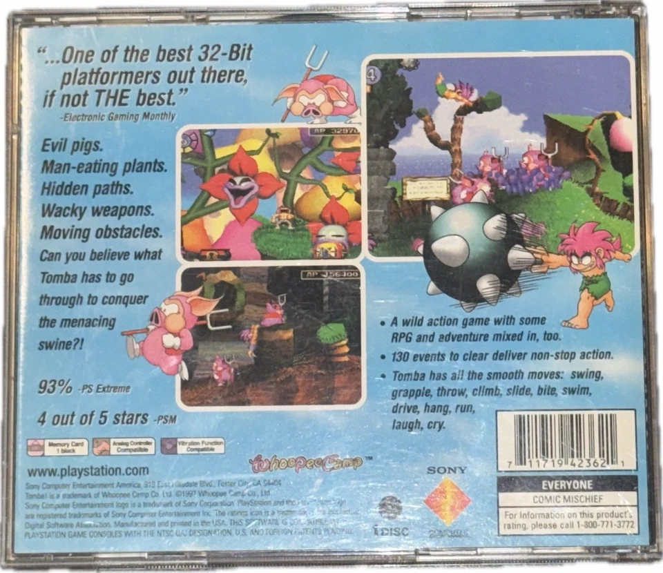 Tomba for Sony PlayStation 1 PS1 - Image 2 of 4