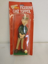 Vintage 1975 Wilton 6" GOLFER Cake Topper Plastic Figure W Putter Cigarette