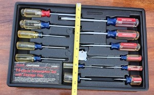 SEARS CRAFTSMAN 14 Pc. Screwdriver Set W Hard Case. 9_41048 USA 🇺🇸 RARE