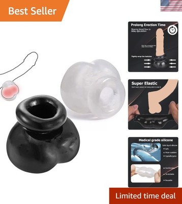 Discreet 2PCS Male CBT Kit: Adjustable Silicone Sleeves for Ultimate Pleasure