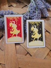 Vintage Art Deco Lady Playing Cards, Dancer, Trade Swap Cards, Silhouette