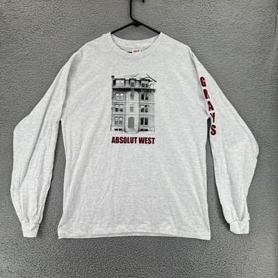 VTG Y2K Harvard University Absolut West Sketch Art T Shirt Adult XL College USA