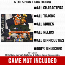 CTR Crash Team Racing 100 Unlocked PlayStation Memory Card Cheats PS1