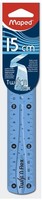 Maped 279110 Lineal Twist'n Flex - 15 Cm, Sortiert, Im Kunststoff-Etui