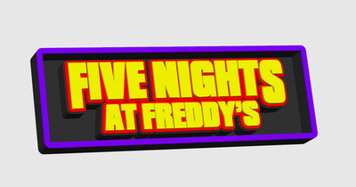 Five Nights at Freddy's - 3D gedrucktes Film Logo Schild/Plakette