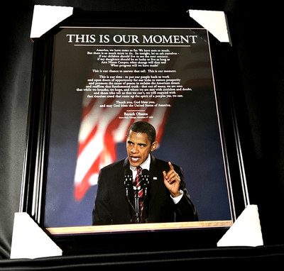 President Barack Obama - Framed Print ''This Is Our Moment'' - Nov. 4, 2008 Speech