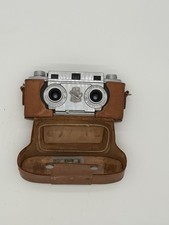 Vintage Revere Stereo 35mm Camera Wollensak Lenses Leather Case Untested