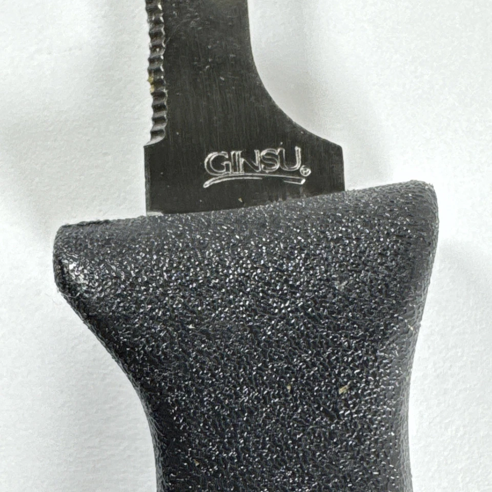 Cuchillo para filete de acero inoxidable vintage Mid Century Ginsu EE. UU. + cuchillo dentado Foto 2 de 4