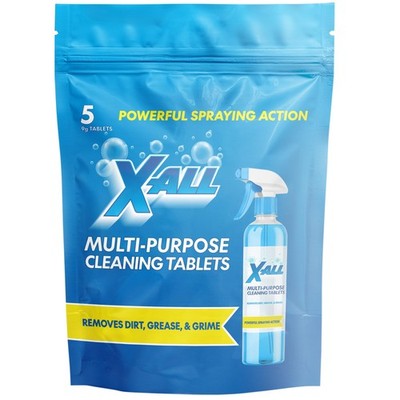 X-ALL Multi Purpose Cleaning Tablets Streak Free Deep Clean Surfaces 5 Tablets