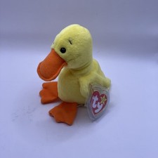 Quackers the Duck Ty Beanie Baby Plush 1993 Tag Errors 1994 Retired
