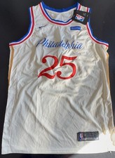 Nike Mens White Stub Hub Ben Simmons 25 Philadelphia Sixers Jersey Size 2XL 54