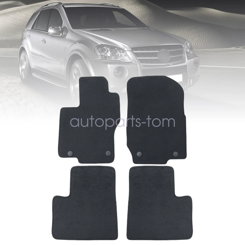 Alfombrillas alfombra para Mercedes-Benz Clase M ML W164 2005-2011 terciopelo negro nuevas Foto 2 de 4