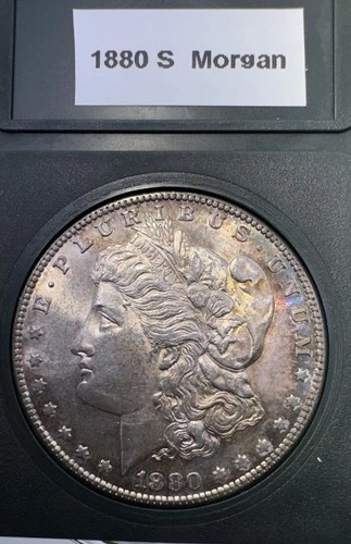 1880 S Morgan Silver Dollar, 90% Silver Coin, BU Choice Uncirculated  Beautiful