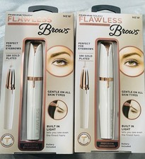 2 Finishing Touch Flawless Brows- Removes hair instantly  Pain-Free 18k Gold Pl