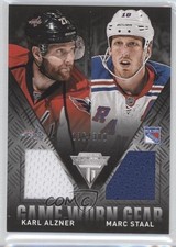 2013 Titanium Game-Worn Gear Combo Materials 136/300 Karl Alzner Marc Staal 7i2