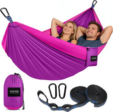 Camping Hammock, Portable Hammocks with Tree Straps  Attached Carry Bag, Campin
