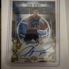 2025-26 Topps Chrome NBA Egor Demin Rookie Auto Stratospheric Gold /50 Nets