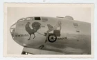 # 15  OLD WW2 MILITARY PHOTO B- 29 BOMBER PLANE  W / NOSE ART  SNAPSHOT