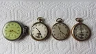 4 Antique Elgin Open Face Pocket Watches not running