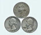TOUGH 1943 1941 1942 Washington Quarter 90% Silver Lot *725